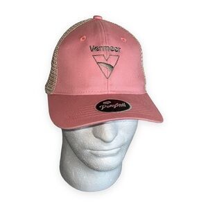 Vermeer Agricultural Equipment Pink Ladies Hat Cap Adjustable Ponytail Back NWOT